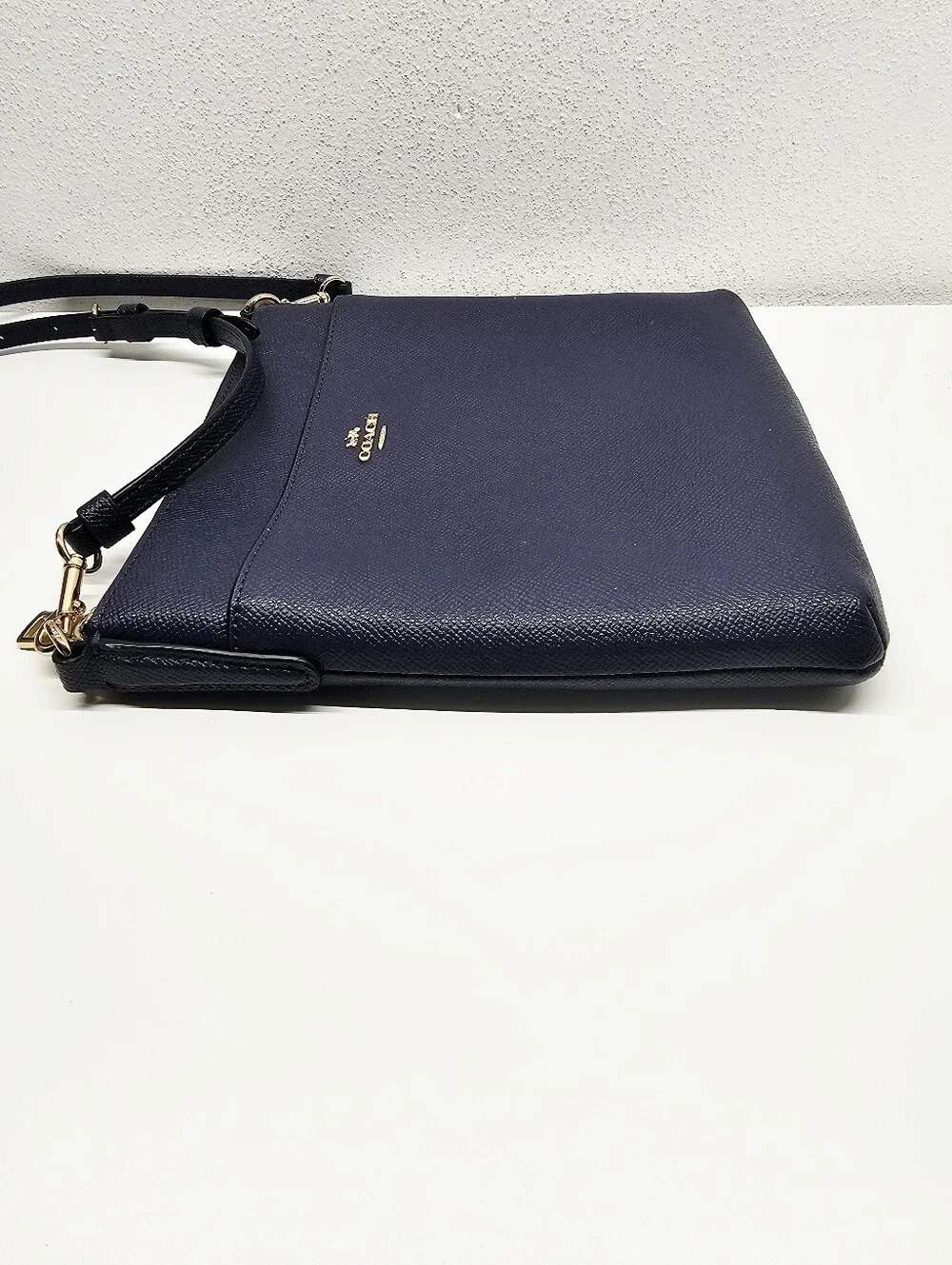 Coach Kitt Mesenger Crossbody Navy Blue Gold-Tone Hardware